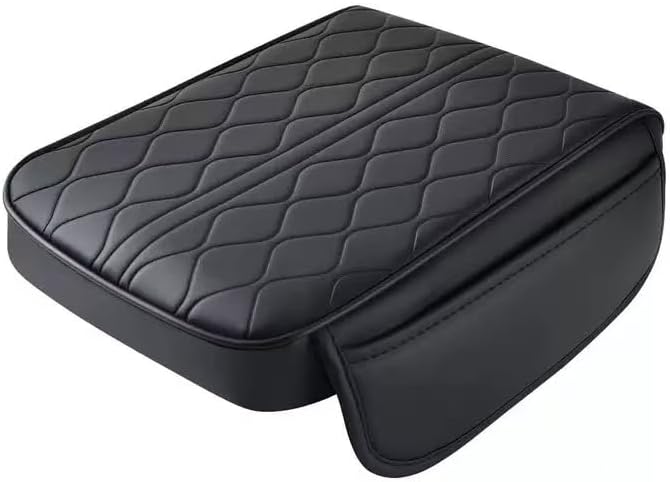 Center Console Armrest Cover Compatible with Kia K5 2021-2025 Leather Car Armrest Cushion Pad Protector Black Interior Accessories,Black