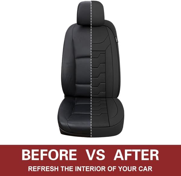 CAROMOP Breathable Car Seat Cover 2 Front Seats, 3D Air Mesh Cloth Seat Covers for Cars, Universal Fit Automotive Car Interior Covers for SUV Vans Sedans Trucks(Black)