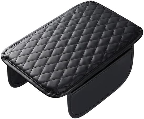 Car Armrest Cover for Toyota Cressida 1977–1992, Center Console Pad, Leather Armrest Box Protector, Waterproof Anti-Scratch Console Lid Cushion,Comfort Interior Accessories,A-Black
