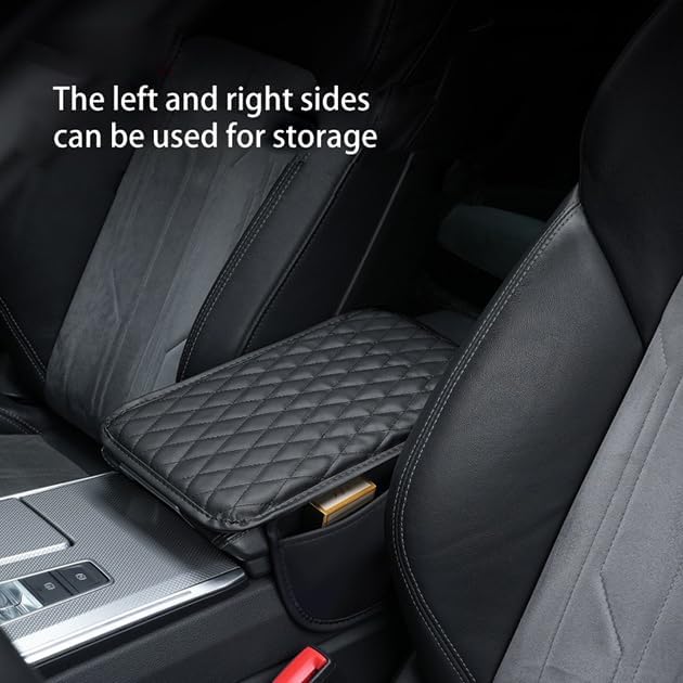 Car Armrest Cover for Toyota Cressida 1977–1992, Center Console Pad, Leather Armrest Box Protector, Waterproof Anti-Scratch Console Lid Cushion,Comfort Interior Accessories,C-Gray