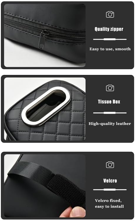 Car Armrest Pad for Hyundai Venue 2020–2025, Center Console Cover with Memory Foam Cushion, Anti-Slip Protector, Arm Rest Cushion Car Interior Accessories,A Black