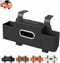 Car Organizers and Storage Box Multifunctional, Car Seat Back Organizer, 4 In 1 Universal Car Storage Box With Hanging Tissue Holder, Cup Holders & Hooks for Purses to Travel Accessories (Black)