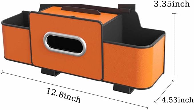 Car Organizers and Storage Box Multifunctional, Car Seat Back Organizer, 4 In 1 Universal Car Storage Box With Hanging Tissue Holder, Cup Holders & Hooks for Purses to Travel Accessories (White)