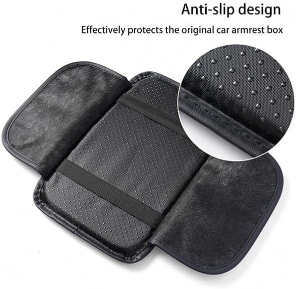 Car Armrest Cover for Toyota Cressida 1977–1992, Center Console Pad, Leather Armrest Box Protector, Waterproof Anti-Scratch Console Lid Cushion,Comfort Interior Accessories,B-Red