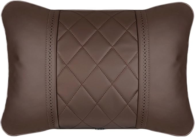 Luxury NAPPA Headrest Compatible For Mercedes Maybach S-Class Leather Lumbar Pillows Car Neck Travel Seat Cushion Support Car Accessories(Style 4)