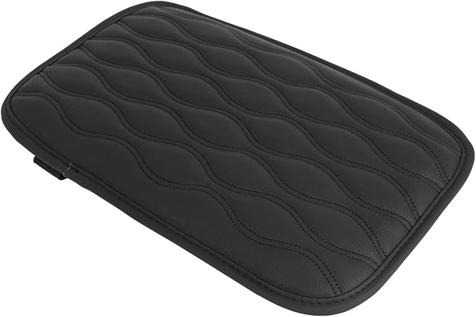x xotic tech Center Console Cover Cushion Pad, Universal Waterproof Leather Armrest Seat Box Cover Protector Auto Interior Accessories for Most Cars, SUV, Truck 7.8" x 12" (Black)