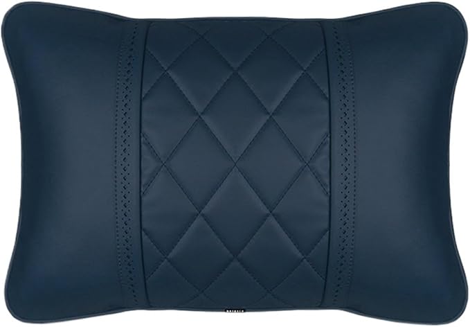 Luxury NAPPA Headrest Compatible For Mercedes Maybach S-Class Leather Lumbar Pillows Car Neck Travel Seat Cushion Support Car Accessories(6 Wire black Right)