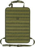 Car Seat Back Organizer, Tactical MOLLE Sag Proof Vehicle Panel Backseat Cover Protector, Universal Molle Nylon Storage Bag Seat Back Hanger Pad for Car Truck SUV Pickup (Army Green)