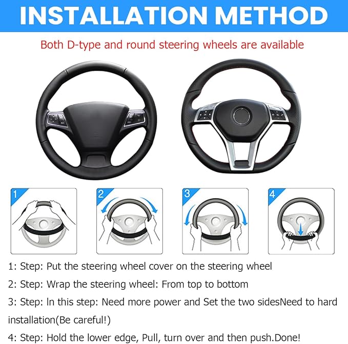 AUCELI Car Steering Wheel Cover, 14 1/2-15 inch Non-Slip Soft Breathable Leather Automotive Steering Wheel Protecteor, Vehicle Accessories for Men Women, Universal for SUV, Truck, RV（Coffee）