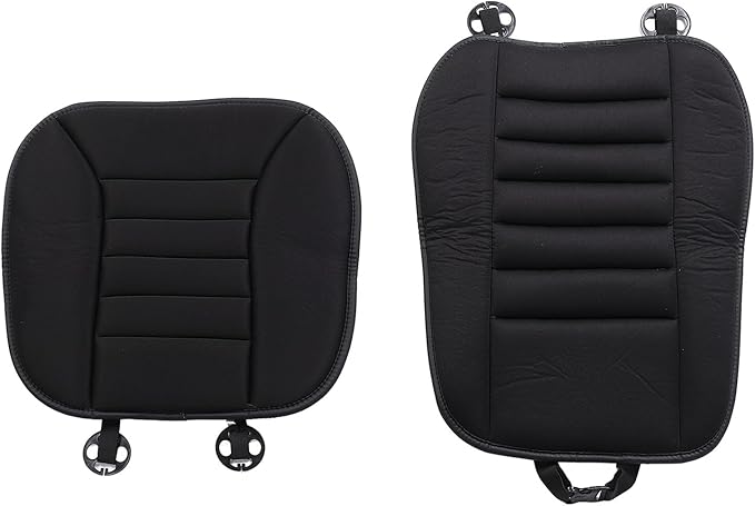 Ejoyous Car Seat Cushion with Back Support Pillow, Memory Foam Driving Seat Cushion and Lumbar Pillow for SUV Trucks Office Chair (Black)