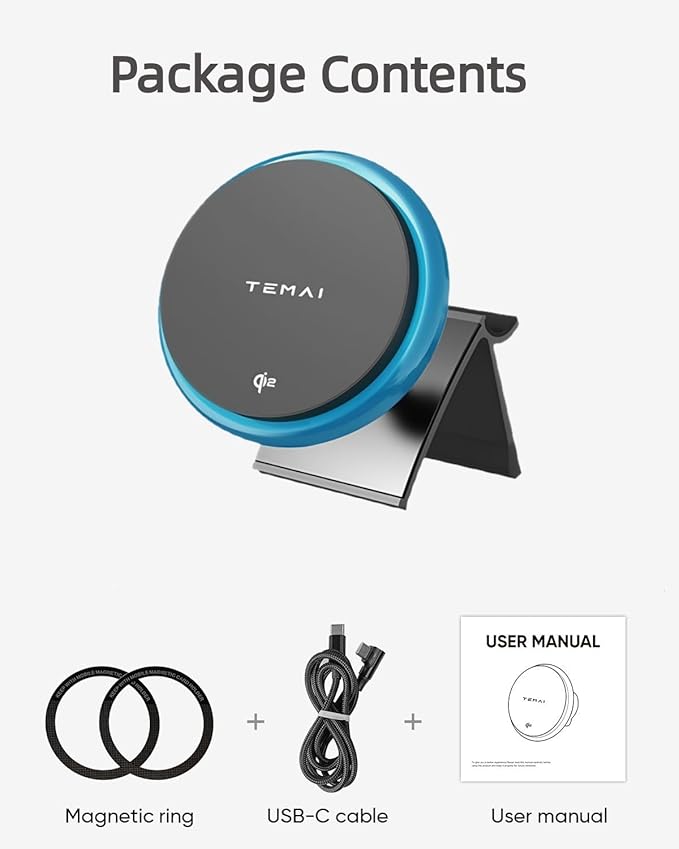 for Tesla Phone Mount Model 3 Highland 2024 & 2025, 15W Qi2 Wireless Charger Strong Magnetic Phone Holder for All 4-6.9'' Smartphones, Base Airvent Adjustable, Anti-Slip Mount