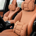 Neck Pillow Automotive Seat Cushions for Honda CR-V 6th/VI V IV III II I RW/RT/RM/RE/RD/Hybrid 2015-2025, Relieving Neck Stiffness Sciatica Relief Car Headrest Lumbar Pillow,Brown