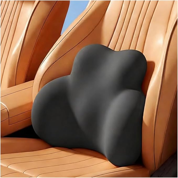 Car Lumbar Support Pillow for Honda Civic 4 Door Sedan 2016-2019 2020 2021 Memory Foam Back Support Cushion Breathable Car Seat Lumbar Pad Accessories,Dark Gray