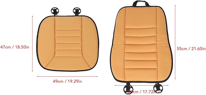 Ejoyous Car Seat Cushion with Back Support Pillow, Memory Foam Driving Seat Cushion and Lumbar Pillow for SUV Trucks Office Chair (Orange)
