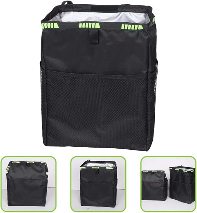 Car Seat Back Organizer Waterproof Large Capacity Hanging Storage Bag Multipurpose Car Trash Can for Backseat Travel Automotive Storage Organizer