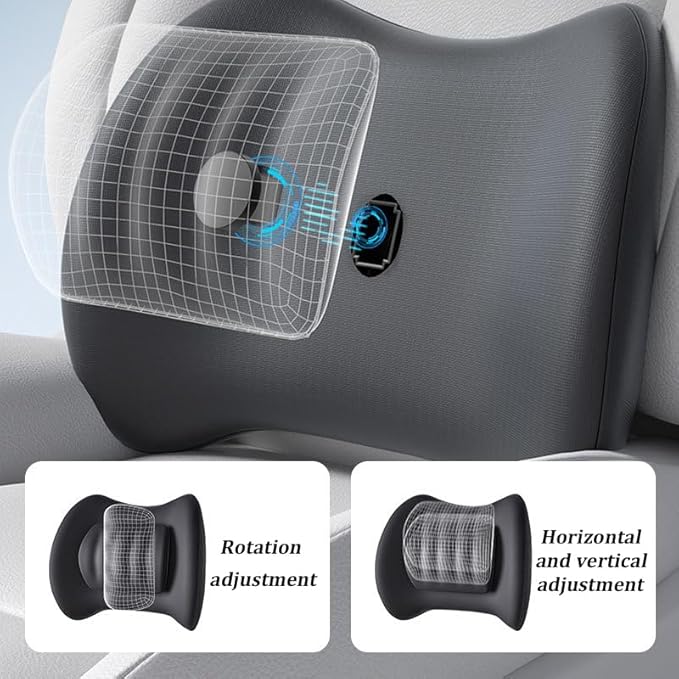 Car Lumbar Cushion for Freightliner 108SD 114SD 122SD Cascadia Columbia eCascadia, Breathable Lower Back Support Pillow with Adjustable Strap, Back Cushion for Long Driving, Office Chair, Truck