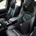 4 Pack Bow Shaped Car Headrest Pillow and Lumbar Support Pillow Cute Butterfly Knot Throw Pillow for Car Driving Seat Decor
