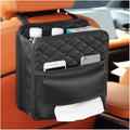 Car Seat Back Organizer, Waterproof Multifunctional Leather Vehicle Hanging Bag, Large Capacity Automotive Interior Storage Organizer Accessories, Universal for SUV RV Truck (XL)