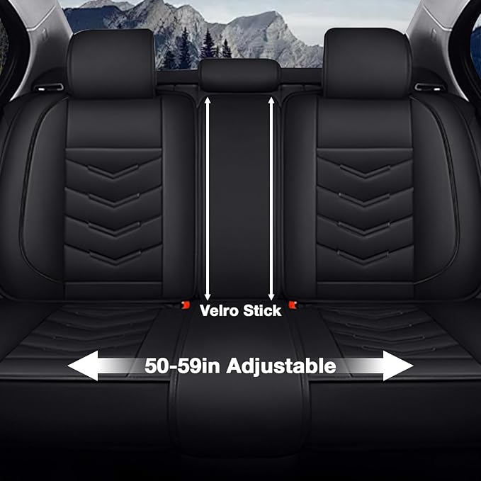 MVRVMV Car Seat Covers for Ford Explorer 2012-2026, Waterproof & Wear-Resistant Front and Rear Seat Protectors with 2* Neck Pillow and 2* Lumbar Support (7 Seat Luxury, Black