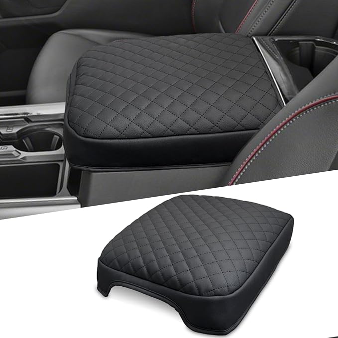 Center Console Cover for Ford F250/F350/F450/F550 2023 2024 2025 2026 Super Duty Bucket Seats, Middle Console Armrest Cover for Ford Super Duty Interior Accessories (Bucket Seat Only)