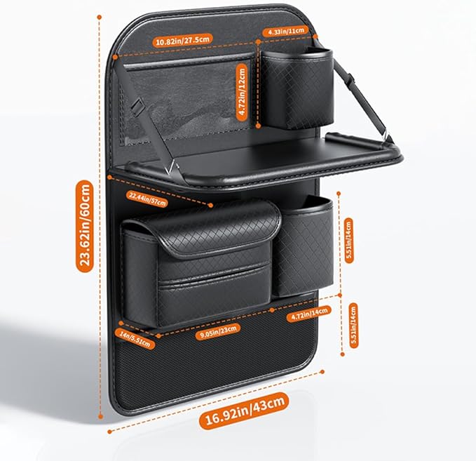 Car Seat Back Organizer for Ford Mustang (S197) 2005 2006 2007 2008 2009 2010 2011 2012 2013 2014 Durable Waterproof Storage Bag Backseat Organizer Protector Accessories