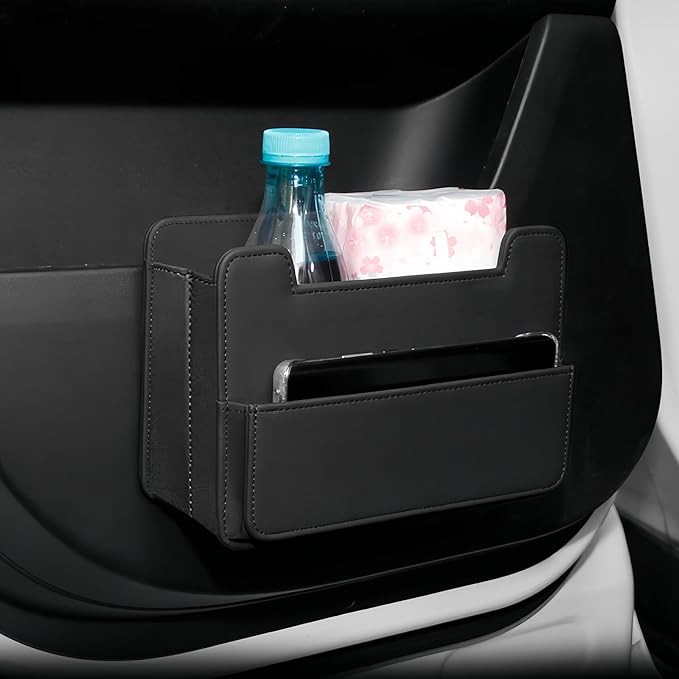 Tumecos Foldable Car Storage Box,Multifunctional Seat Back Organizer,Trash Can, Auto Door Side Pocket,Storage Bag,Car Accessories Organizer Box