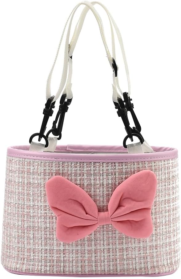 Multifunctional Car Seat Back Organizer Storage Bag Vintage Cotton Linen Hanging Vehicle Organizer for Vehicles Interior Organizer Accessories, Pink Linen Fabric