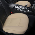 Luxury PU Leather Car Seat Cover Protector Front Car Seat Cover Seat Bottom Cover Single Seat Cover-Compatible with 90% Vehicles (Width 20.8× Deep21 × Thick 0.2 inch) (Beige)