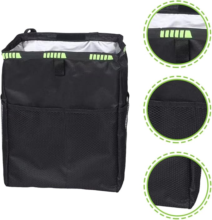 Unomor Waterproof Car Seat Back Organizer Large Capacity Multi-Functional Storage Hanging Bag with Trash Can for Backseat Car Storage and Travel Use