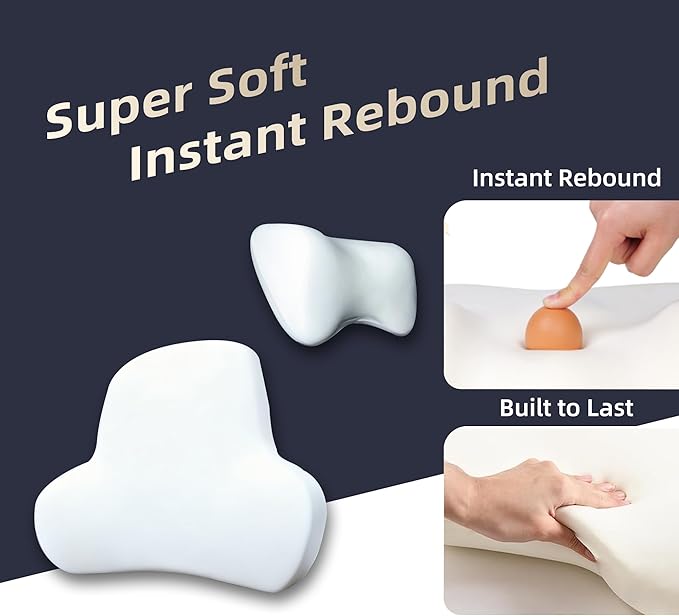 Car Neck & Lumbar Support Pillow Set for Jeep Gladiator, Soft Memory Foam Headrest & Back Cushion, Ergonomic Comfortable Seat Support for Daily Driving and Long Trips Car Interior Accessories