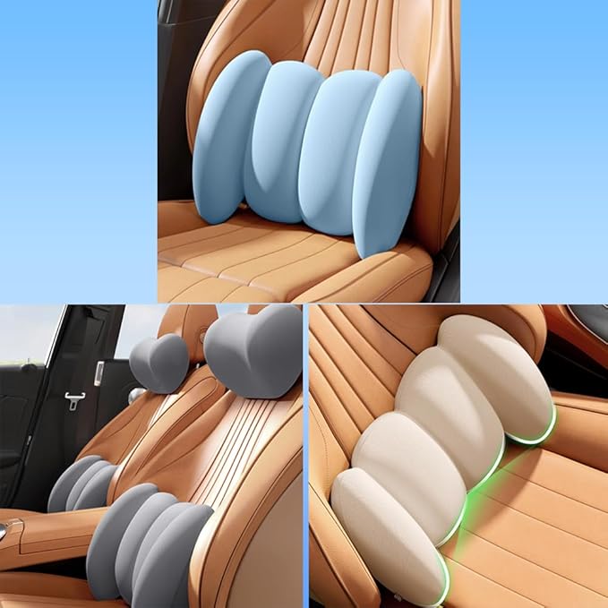 Car Lumbar Support Cushion for Aston Martin Vantage Roadster 2025 Lumbar Support Pillow Breathable Back Support Seat Accessories,Black