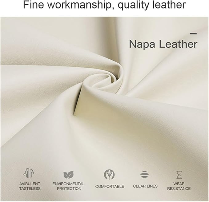 Luxury NAPPA Headrest Compatible For Mercedes Maybach S-Class Leather Lumbar Pillows Car Neck Travel Seat Cushion Support Car Accessories(Beige red)
