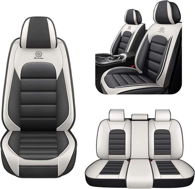 AREKA 5 Seat Covers for Honda Accord 2003-2026 Breathable Car Seat Covers,Anti-Slip Waterproof Car Seat Protectors with Airbag,Automotive Vehicle Cushion with Storage Pockets (Standard,Gray)