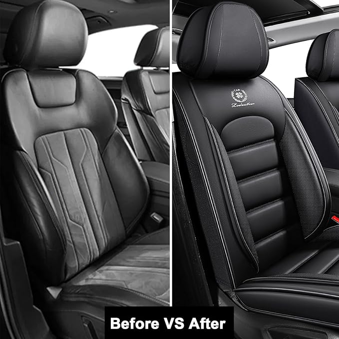 AREKA 2 Seat Covers for Honda Accord 2003-2026 Breathable Car Seat Covers,Anti-Slip Waterproof Car Seat Protectors with Airbag,Automotive Vehicle Cushion with Storage Pockets (Standard,Black)