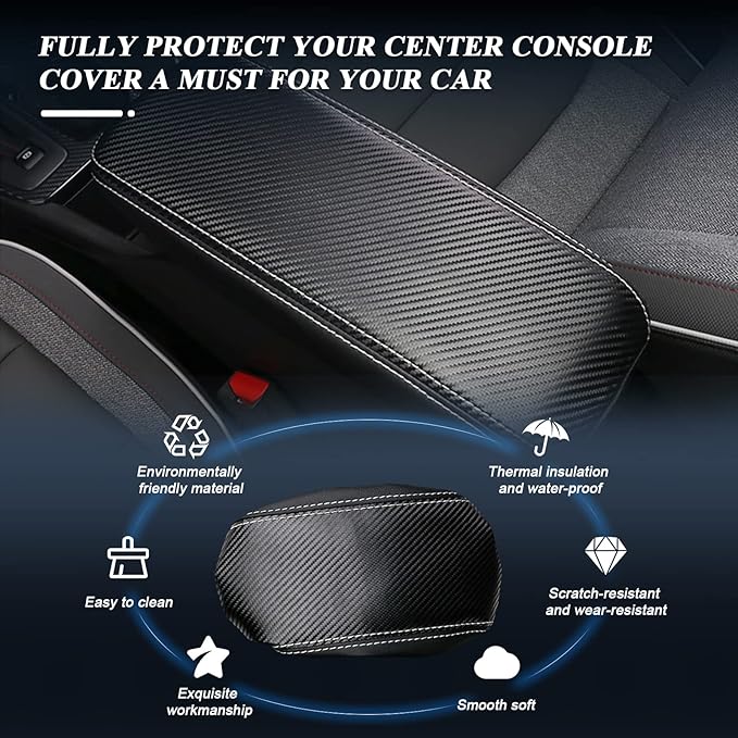BIBIBO for Trailblazer 2024 2025 2026 Accessories,Center Console Armrest Cover for 2021-2026 Chevy Trailblazer Arm Rest Cover,2025 Trailblazer Car Arm Rest Pad Seat Box Cover,Trailblazer Console Cover