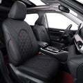 coverdream Highlander Seat Covers Full Set for 2020-2025 2026 Toyota Highlander SUV Seat Cushion,2nd Row Captain Chair,Fully Covered,Luxury Waterproof Leather Car Seat Protector (Black & Diamond)