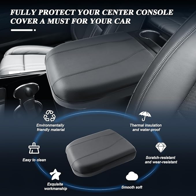 BIBIBO 2025 Chevy Tahoe Center Console Cover for 2025 Chevrolet Tahoe/2025 Suburban Arm Rest Cover 2025 Tahoe/Suburban Interior Accessories 2025 Chevy Tahoe/Suburban Armrest