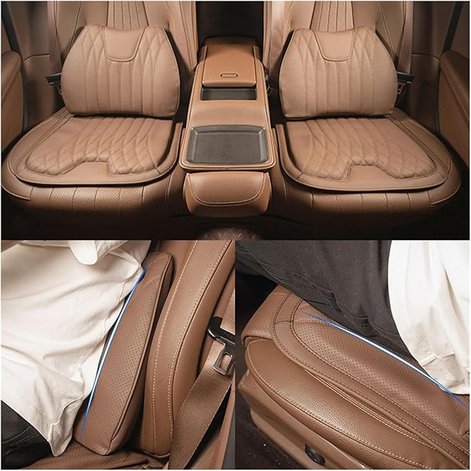 Car Seat Cushion for BMW All Model I3 I4 I8 X1 X2 X3 X4 X5 X5M X6 X7 Z4 Car Lumbar Support Pillow Auto Seat Waist Back Cushion (Color : Red B)