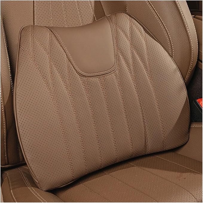 KAnduo M Car Seat Cushion for BMW All Model I3 I4 I8 X1 X2 X3 X4 X5 X5M X6 X7 Z4 Car Lumbar Support Pillow Auto Seat Waist Back Cushion Y (Color : Brown C)