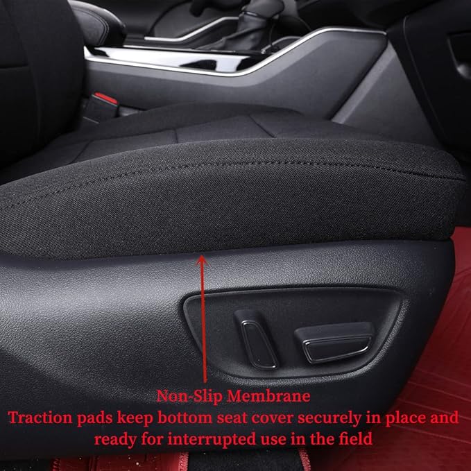 coverdream Custom Seat Covers Compatible with Select Toyota Highlander 2014 2015 2016 2017 2018 2019,Three Row,Second Row 40/60 Split (Black,Full Set)