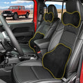 Car Neck & Lumbar Support Pillow Set for Jeep Gladiator, Soft Memory Foam Headrest & Back Cushion, Ergonomic Comfortable Seat Support for Daily Driving and Long Trips Car Interior Accessories