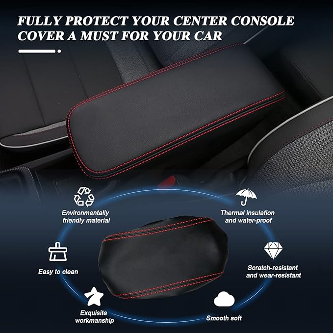BIBIBO 2025 2026 Chevy Trailblazer Center Console Cover for 2021-2023-2025 2026 Chevy Trailblazer Console Lid,Trailblazer Arm Rest Pad Cover,2025 Chevy Trailblazer Interior Accessories Arm Rest Cover