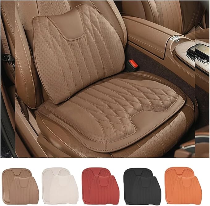KAnduo M Car Seat Cushion for BMW All Model I3 I4 I8 X1 X2 X3 X4 X5 X5M X6 X7 Z4 Car Lumbar Support Pillow Auto Seat Waist Back Cushion Y (Color : Brown C)