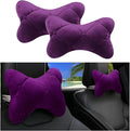 2PCS Car Headrest Pillow, Soft Comfortable Vehicle Neck Pillow Cushion, Automotive Interior Head Rest Pad Accessories for Driving Fatigue Relief, Universal for SUV, Sedan, Truck (Purple)