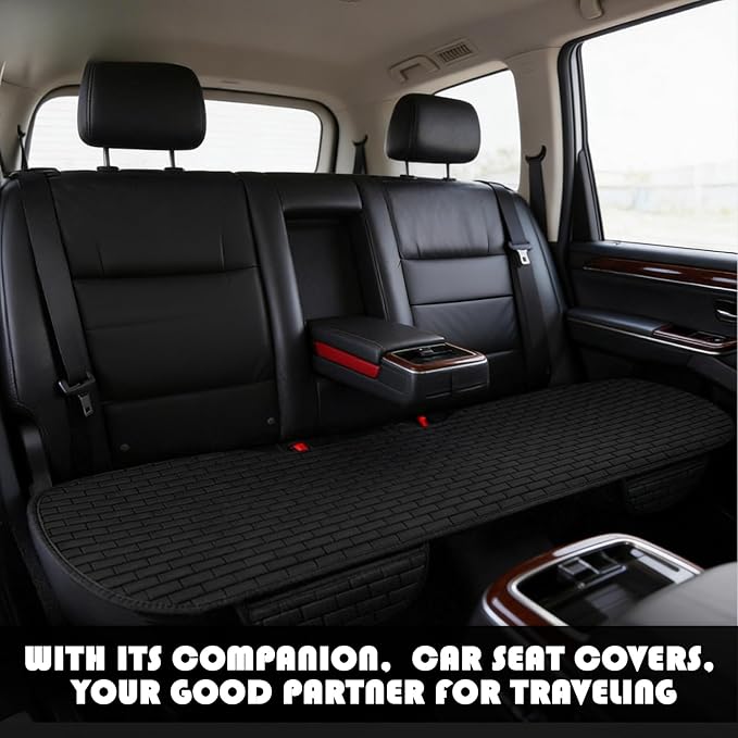 Upgraded Car Back Seat Covers with Storage Bag,Versatile Car Rear Seat Cover for Protecting Seats and Organizing Items,Breathable Cars Bench Seats Cover with Non-Slip Design