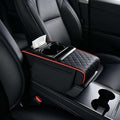 Multifunctional PU Leather Car Armrest Box Mat with Central Elbow,2026 New Universal Car Armrest Cover/Cushion/Organizer,5 in 1 Center Console Pad with Cup Holder,Fit for Most Cars, Suvs, Trucks