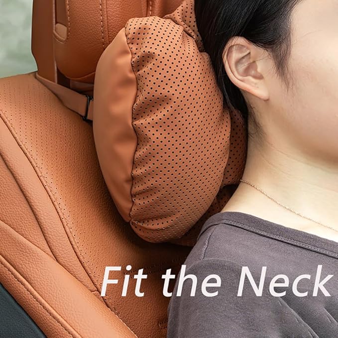 Neck Pillow Automotive Seat Cushions for Honda CR-V 6th/VI V IV III II I RW/RT/RM/RE/RD/Hybrid 2015-2025, Relieving Neck Stiffness Sciatica Relief Car Headrest Lumbar Pillow,Brown