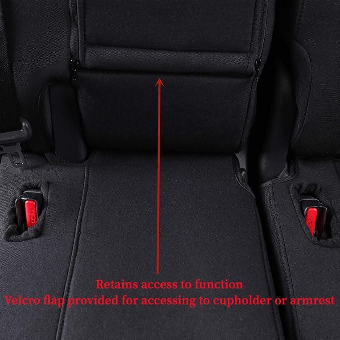 coverdream Custom Seat Covers Compatible with Select Toyota Highlander 2014 2015 2016 2017 2018 2019,Three Row,Second Row 40/60 Split (Black,Full Set)