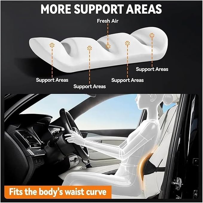 1 Piece Automotive Seat Lumbar Support Pillow for Chevrolet/Chevy Camaro 2016-2024, Driving Lower Back Cushion Ergonomic Orthopedic Posture Rest