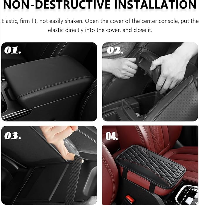 Auto Center Console Pad for Kia Stinger(2017-2023) Accessories Car Armrest Cushion Protects Your armrest and Feels Comfortable on Your Elbows and arms